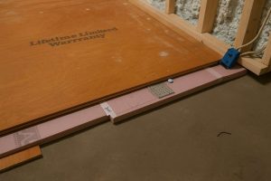Rigid foam insulation concrete floor