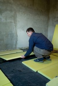 Rigid foam floor insulation